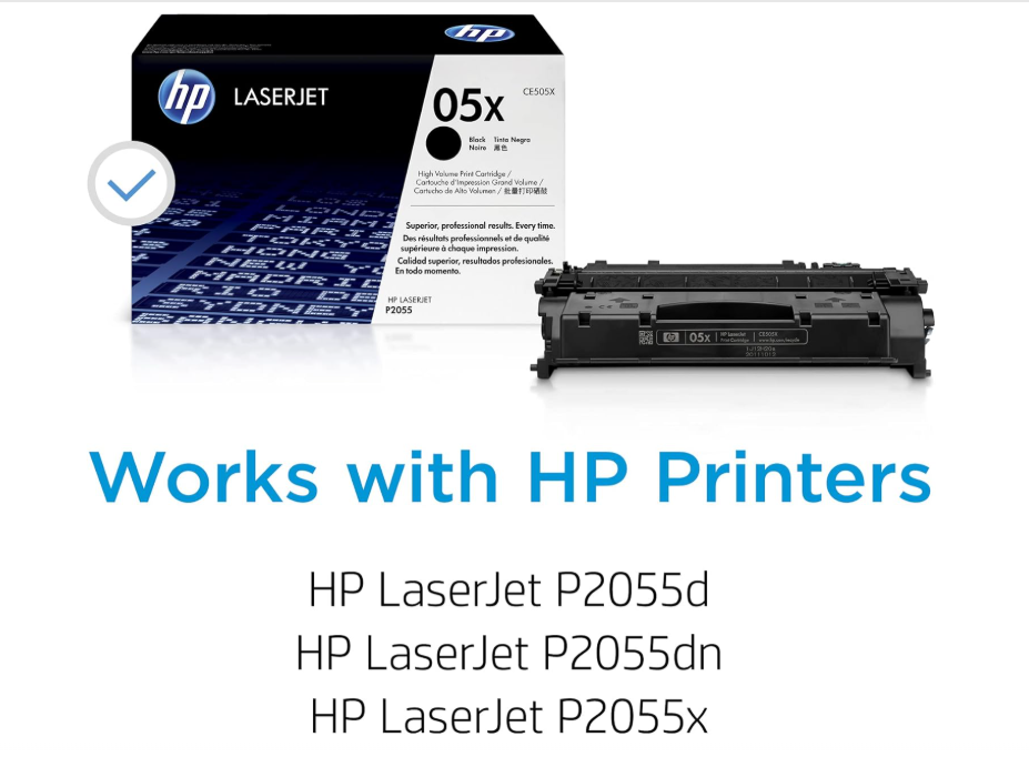 HP 05X (CE505X) High-Yield Black Toner Cartridge