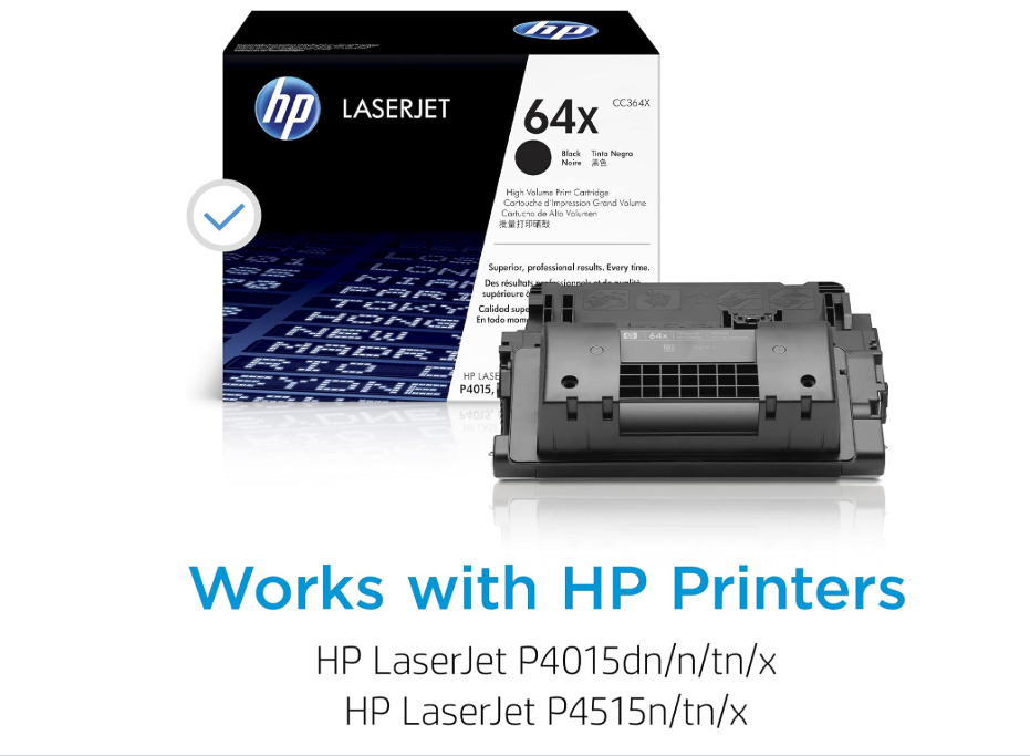 HP CC364X (64X) High-Yield Black Toner Cartridge