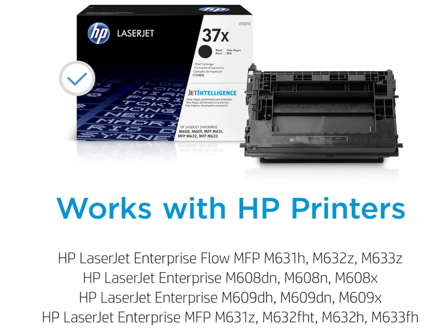 HP 37X (CF237X) High‑Yield Black Toner Cartridge