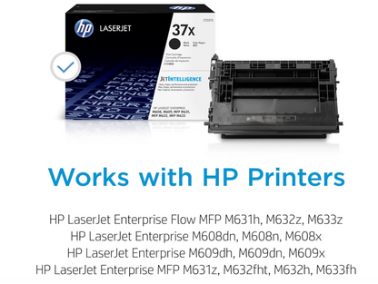 HP 37X (CF237X) High‑Yield Black Toner Cartridge