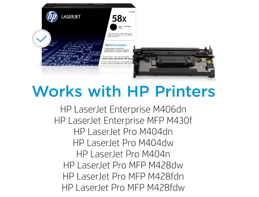 HP 58X (CF258X) High-Yield Black Toner Cartridge