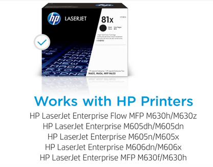 HP 81X (CF281X) High-Yield Black Toner Cartridge