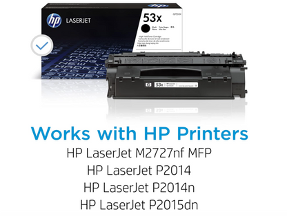 HP 53X (Q7553X) High-Yield Black Toner Cartridge