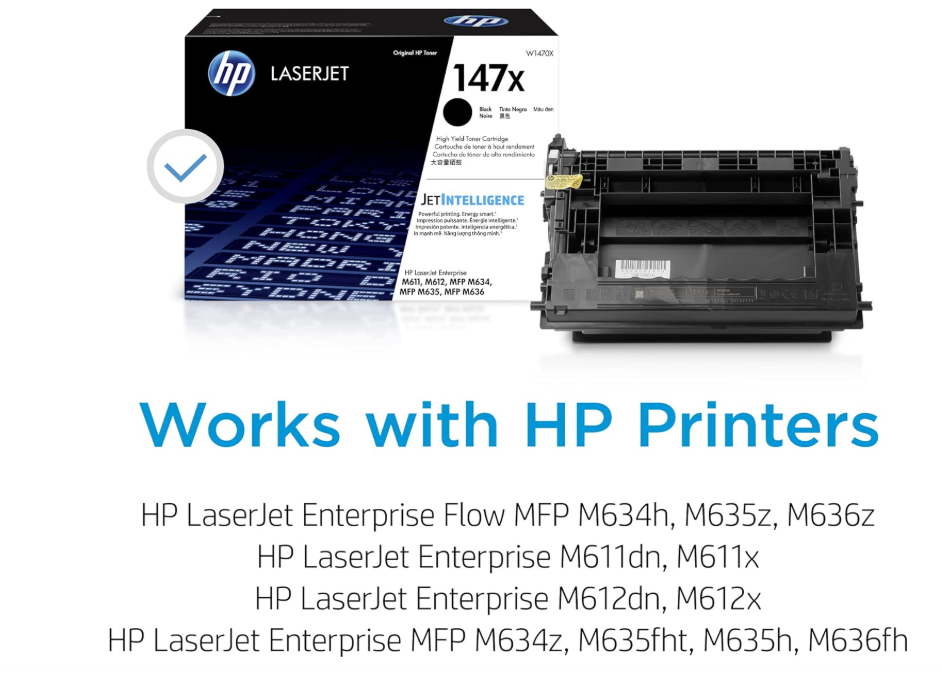 HP 147X (W1470X) High‑Yield Black Toner