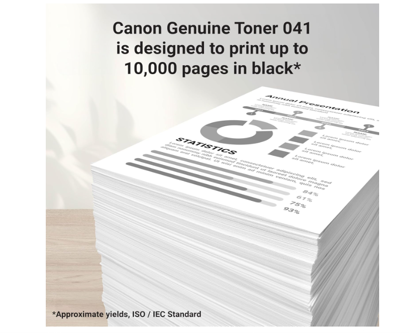 Canon Genuine 041 Standard Yield Black Toner Cartridge – Compatible with LBP312dn